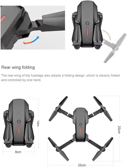 E88 Pro Drone With Dual Camera 4K UHD For Adults FPV Foldable Remote Control Drone 3D Flips Altitude