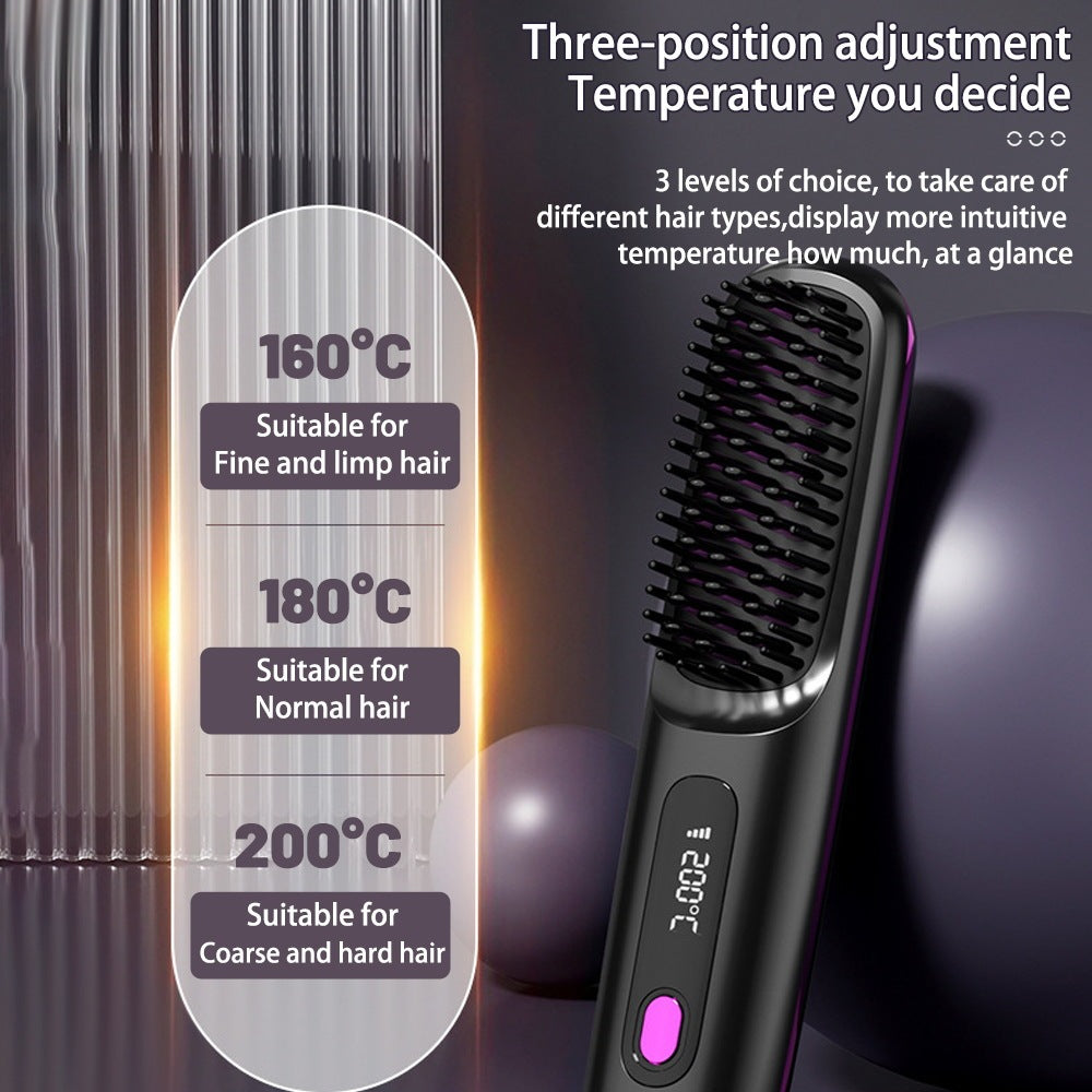 2-in-1 Wireless Hair Straightener